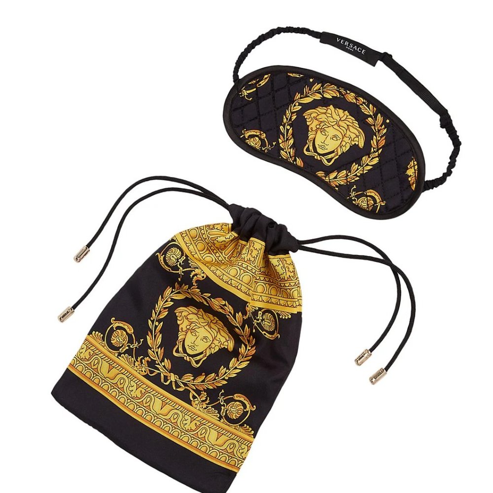 100% Authentic Versace La Coupe des Dieux Silk Sleep Mask Sleepmask Retail $275
